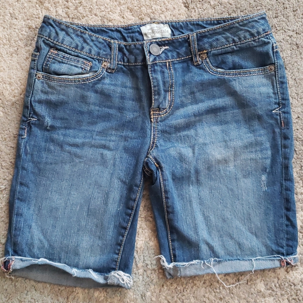Mid-Length Jean Shorts
